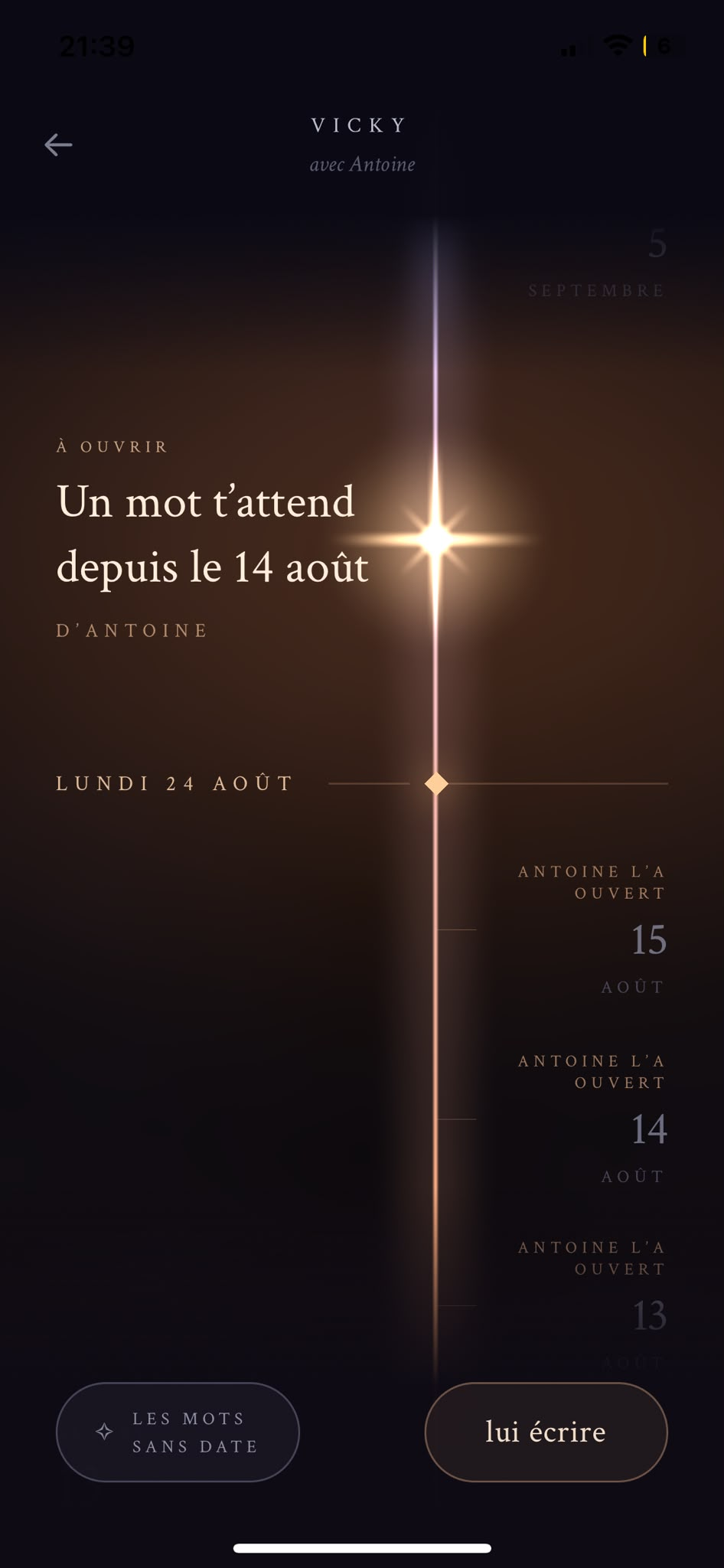 Le fil du temps de la capsule
